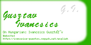 gusztav ivancsics business card